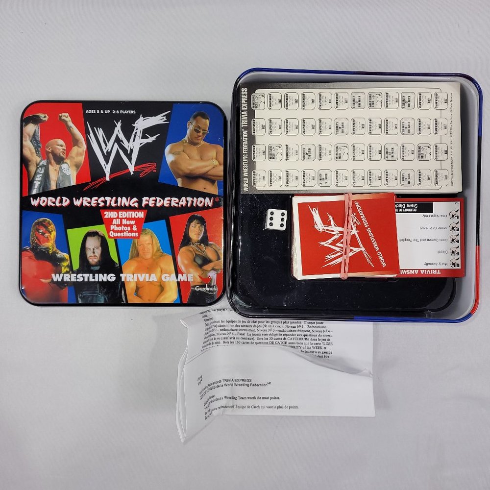 WWF Trivia Game Vintage 1999 World Wrestling Federation 2nd Edition by Cardinal